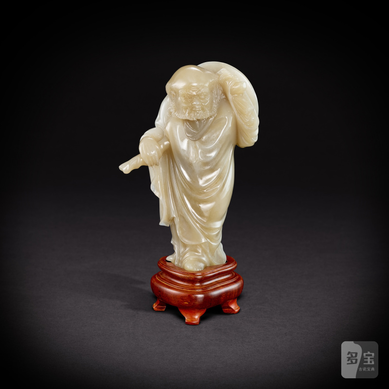A set of eighteen jade Luohan figures, 20th century | 二十世紀 玉雕十八羅漢一套 - 图37